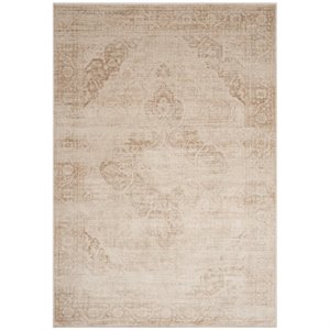 Safavieh Vintage 2'2&quot X 8' Power Loomed Viscose Pile Rug in Stone