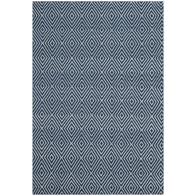Safavieh Wilton 4' X 6' Handmade Rug in Navy and Ivory