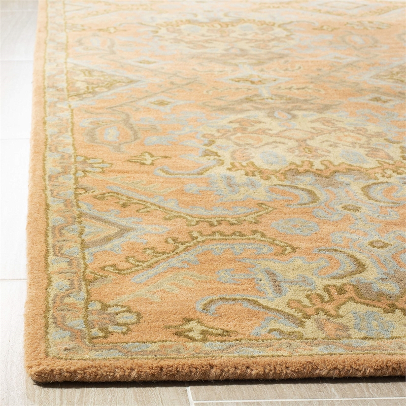 Safavieh Wyndham 5' Square Power Loomed Acrylic Rug in Terracotta