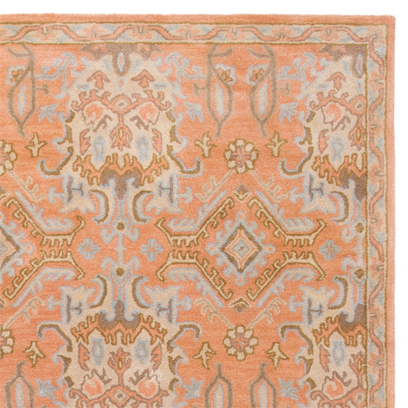 Safavieh Wyndham 5' Square Power Loomed Acrylic Rug in Terracotta