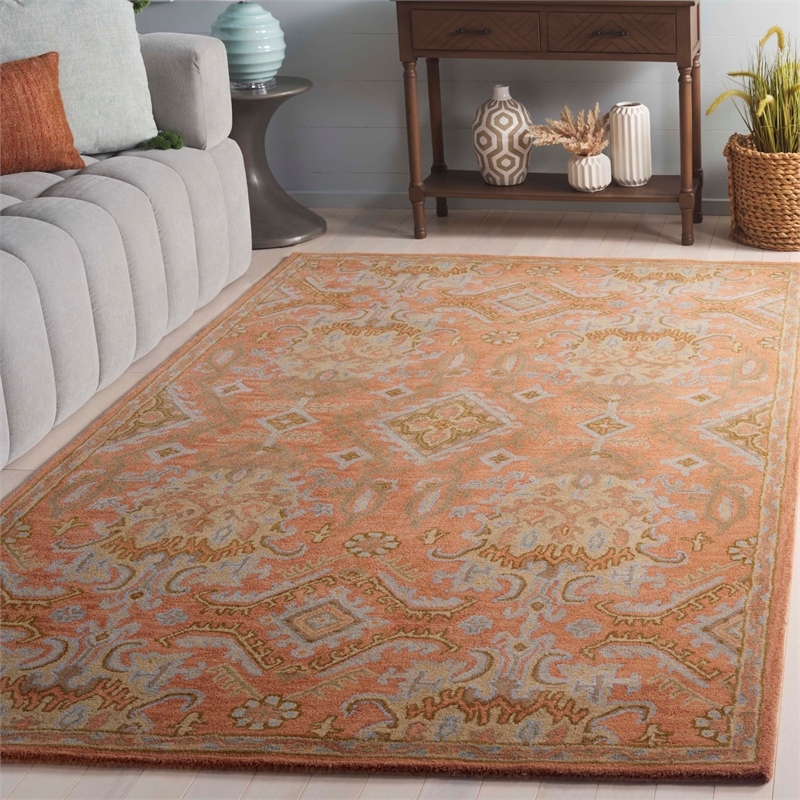 Safavieh Wyndham 6' X 9' Power Loomed Acrylic Rug in Terracotta