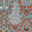 Safavieh Wyndham 6' X 9' Power Loomed Acrylic Rug in Blue and Rust