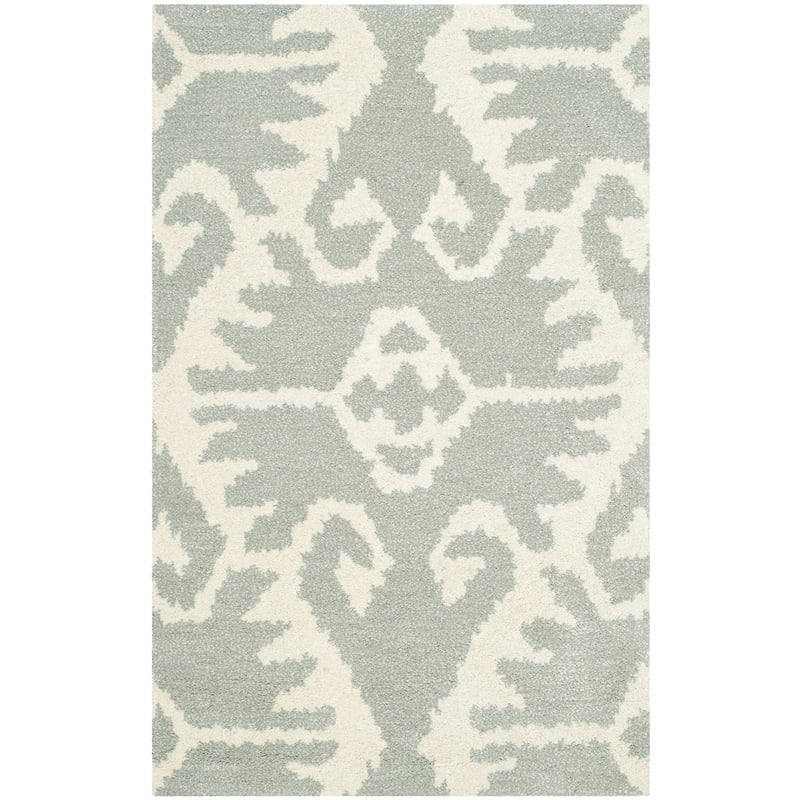 Safavieh Wyndham 2' X 3' Power Loomed Acrylic Rug in Gray and Ivory