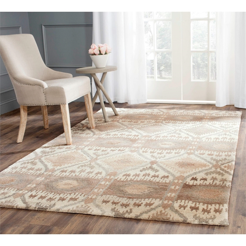 Safavieh Wyndham 10' X 14' Power Loomed Acrylic Rug in Natural