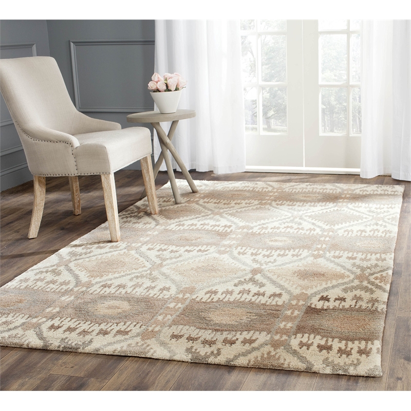 Safavieh Wyndham 9' X 12' Power Loomed Acrylic Rug in Natural