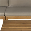 Safavieh Lynwood Outdoor Sectional Teak Brown and Taupe