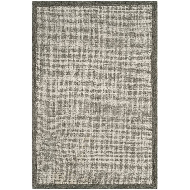 Safavieh Abstract 4' X 6' Hand Tufted Wool Rug in Sage and Ivory
