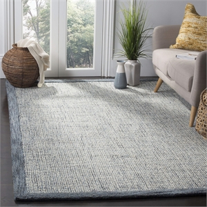Safavieh Abstract 4' X 6' Hand Tufted Wool Rug in Navy and Ivory