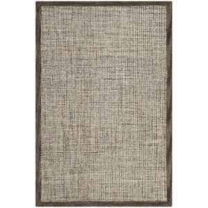 Safavieh Abstract 4' X 6' Hand Tufted Wool Rug in Brown and Ivory