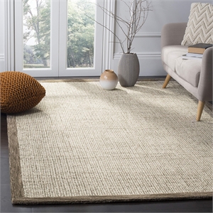 Safavieh Abstract 6' X 9' Hand Tufted Wool Rug in Brown and Ivory