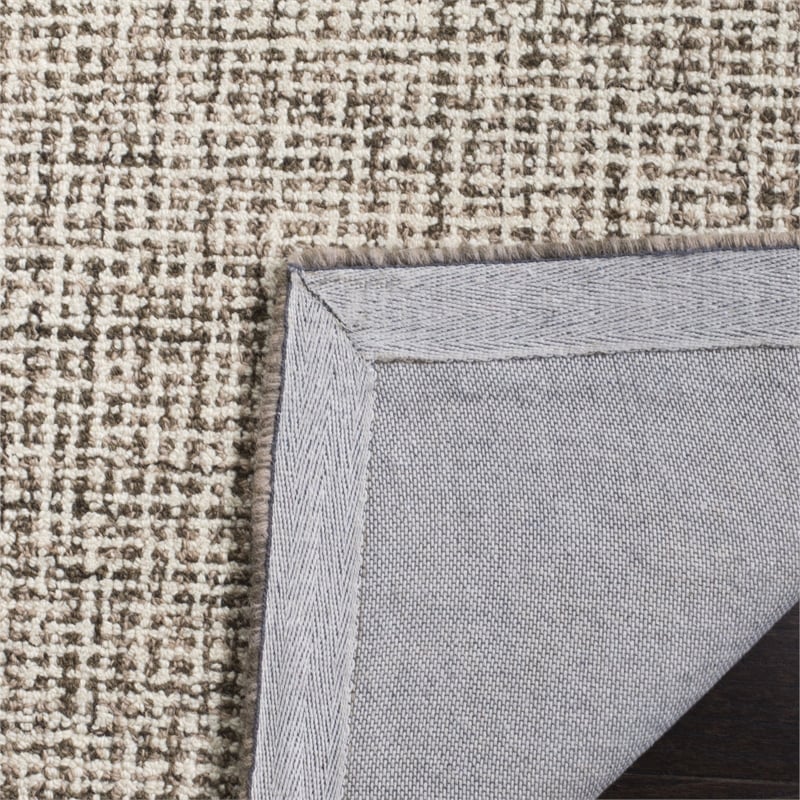 Safavieh Abstract 6' X 9' Hand Tufted Wool Rug in Brown and Ivory