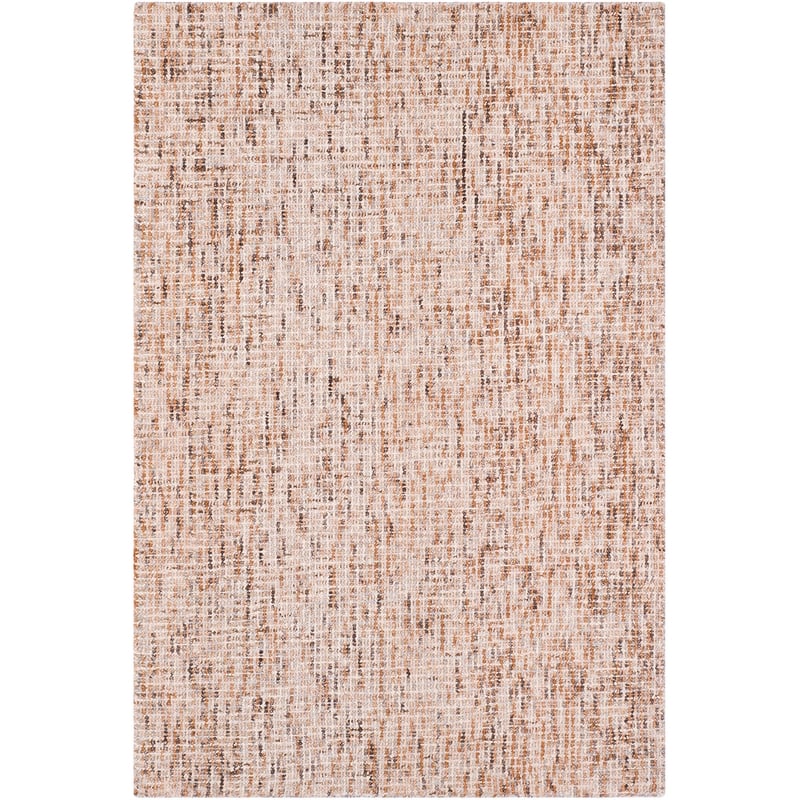 Safavieh Abstract 4' X 6' Hand Tufted Wool Rug in Beige and Rust