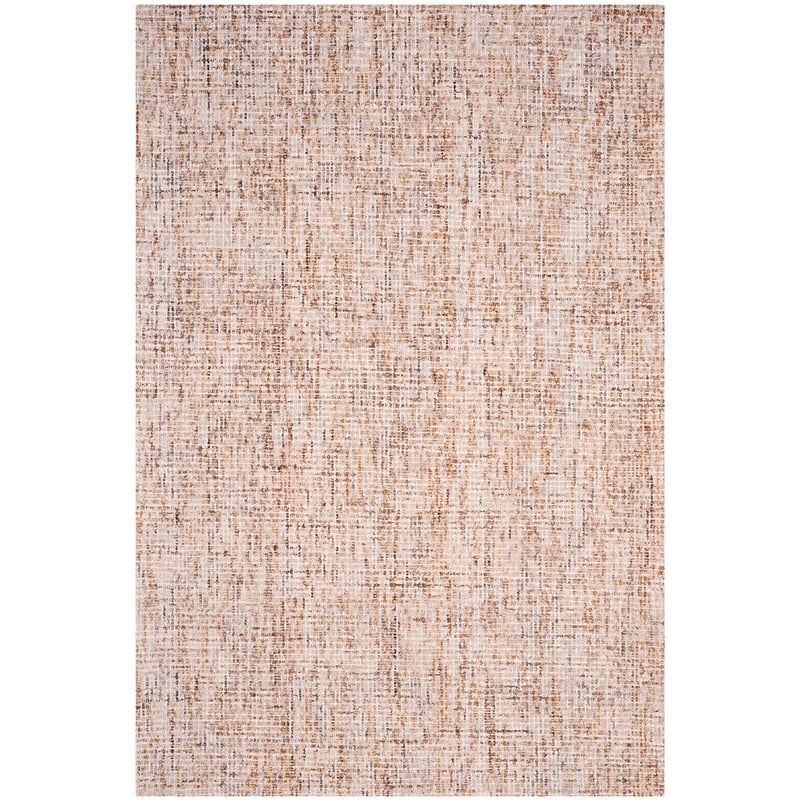 Safavieh Abstract 8' X 10' Hand Tufted Wool Rug in Beige and Rust
