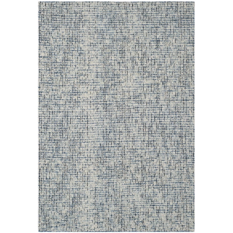 Safavieh Abstract 4' X 6' Hand Tufted Wool Rug in Blue and Charcoal