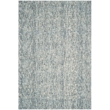 Safavieh Abstract 6' X 9' Hand Tufted Wool Rug in Blue and Charcoal