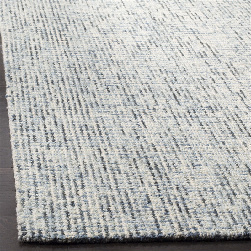 Safavieh Abstract 6' X 9' Hand Tufted Wool Rug in Blue and Charcoal