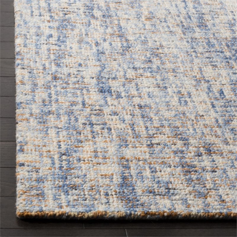 Safavieh Abstract 4' X 6' Hand Tufted Wool Rug in Dark Blue and Rust