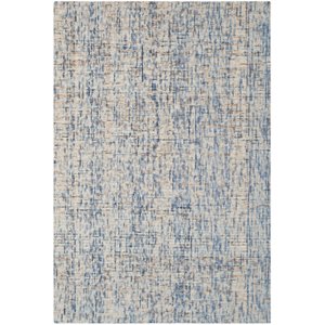 Safavieh Abstract 4' X 6' Hand Tufted Wool Rug in Dark Blue and Rust