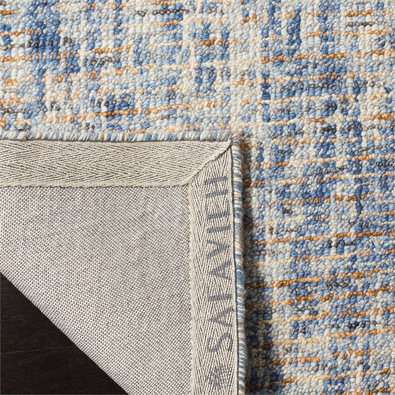Safavieh Abstract 6' X 9' Hand Tufted Wool Rug in Dark Blue and Rust