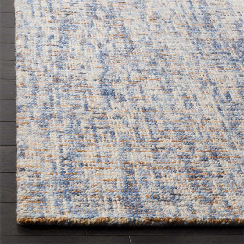 Safavieh Abstract 6' X 9' Hand Tufted Wool Rug in Dark Blue and Rust