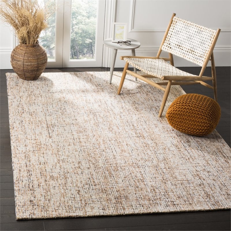 Safavieh Abstract 4' X 6' Hand Tufted Wool Rug in Gold and Blue