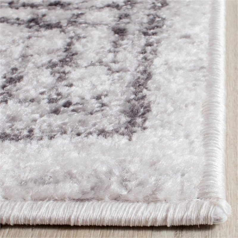 Safavieh Adirondack 8' X 8' Round Rug in Silver and Ivory