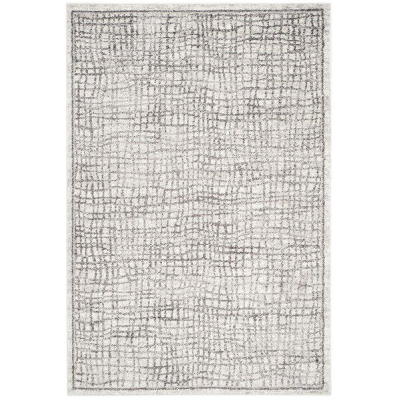 Safavieh Adirondack 8' X 8' Round Rug in Silver and Ivory