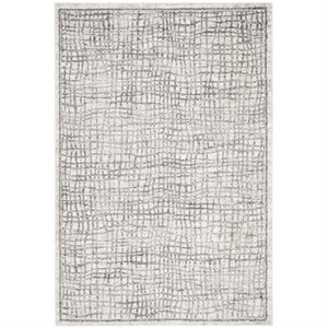 Safavieh Adirondack 8' X 8' Round Rug in Silver and Ivory