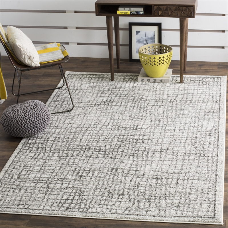 Safavieh Adirondack 8' X 8' Square Rug in Silver and Ivory