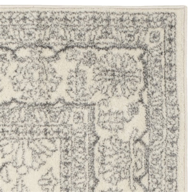 Safavieh Adirondack 9' X 9' Round Rug in Ivory and Silver