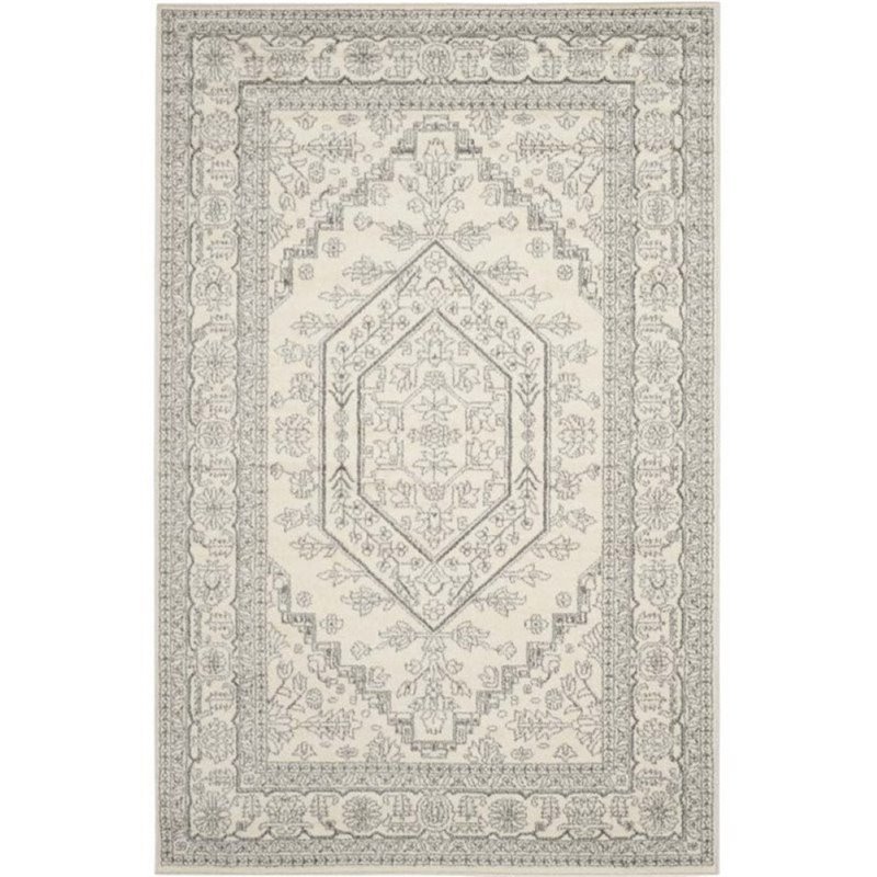 Safavieh Adirondack 9' X 9' Round Rug in Ivory and Silver