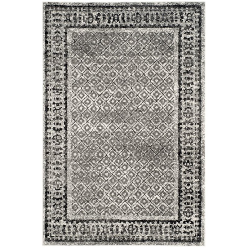 Safavieh Adirondack 8' X 8' Round Rug in Ivory and Silver