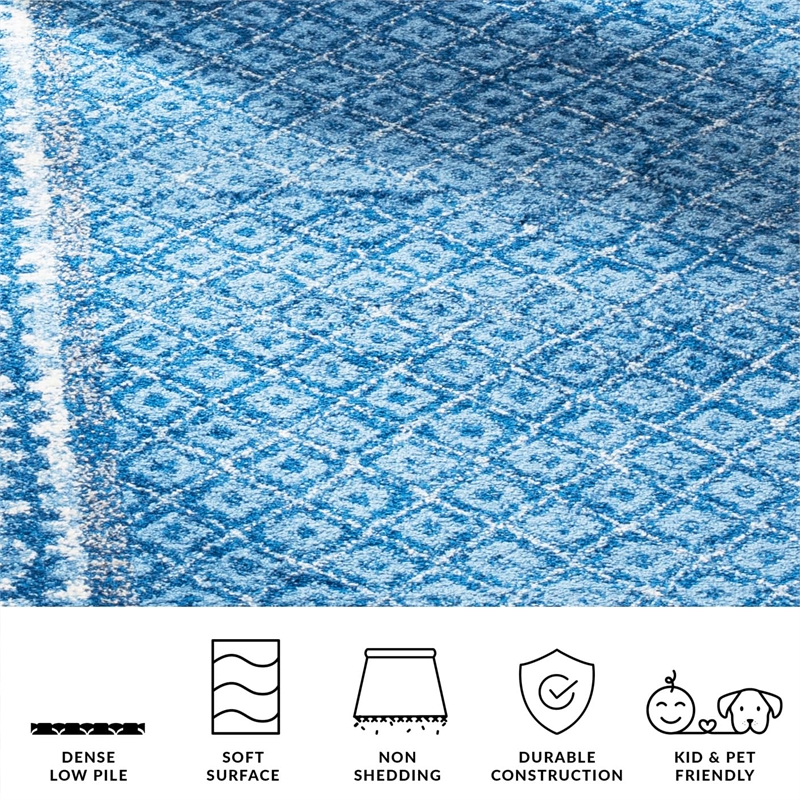 Safavieh Adirondack 8' X 8' Square Rug in Light Blue and Dark Blue