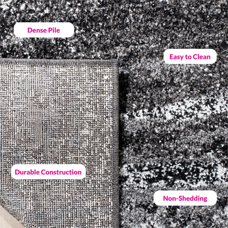 Safavieh Adirondack 10' X 14' Rug in Silver and Black