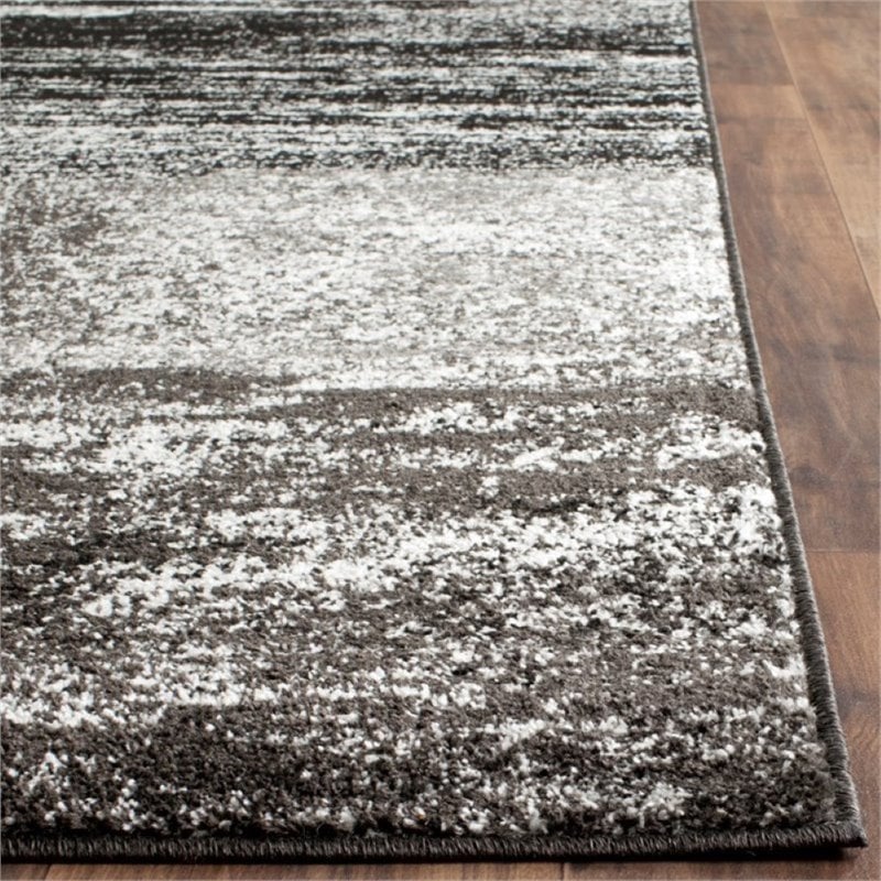 Safavieh Adirondack 8' X 8' Round Rug in Silver and Black