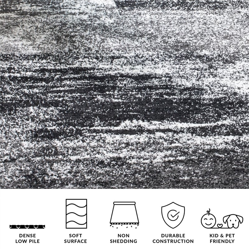 safavieh adirondack 8' x 8' square rug in silver and black