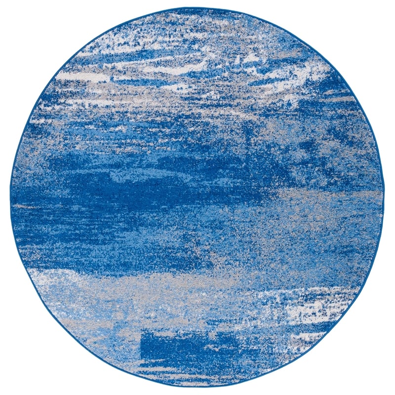 Safavieh Adirondack 8' X 8' Round Rug in Silver and Blue