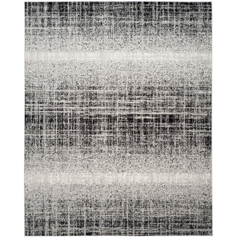 Safavieh Adirondack 4' X 4' Round Rug in Silver and Black
