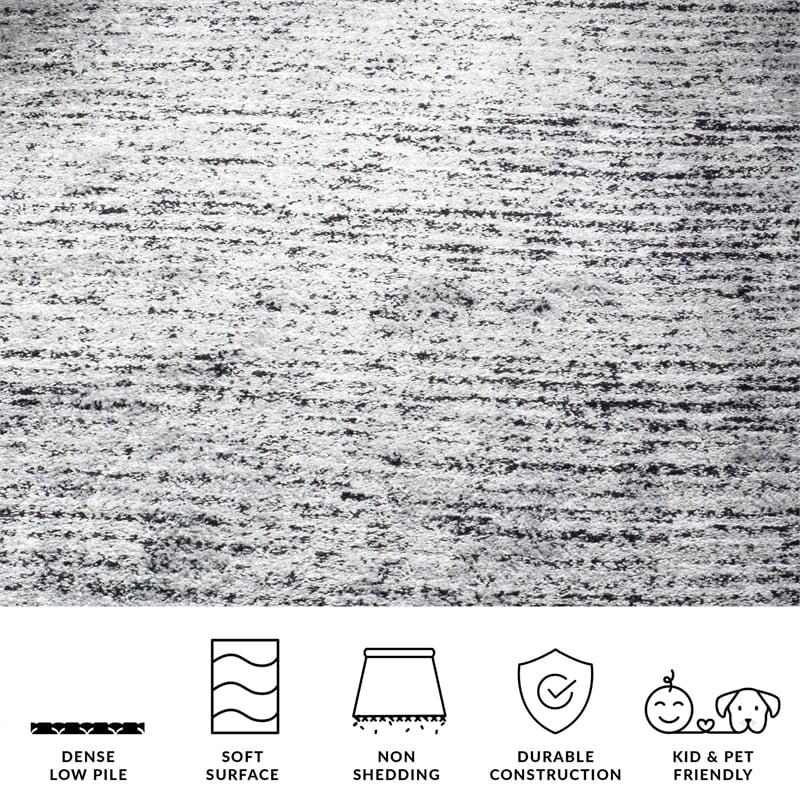 Safavieh Adirondack 4' X 4' Square Rug in Black and Silver