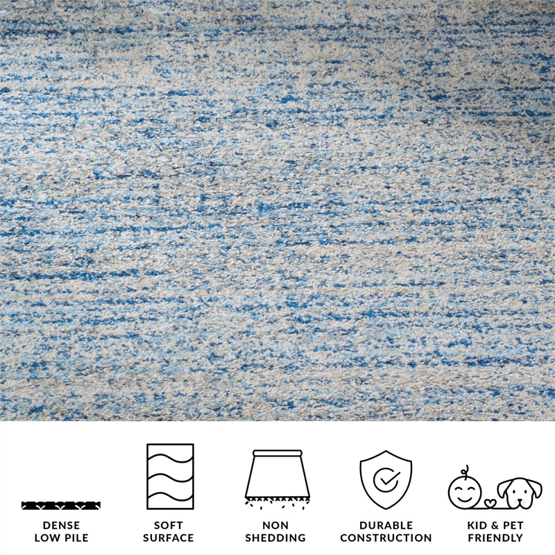 Safavieh Adirondack 4' X 4' Square Rug in Blue and Silver