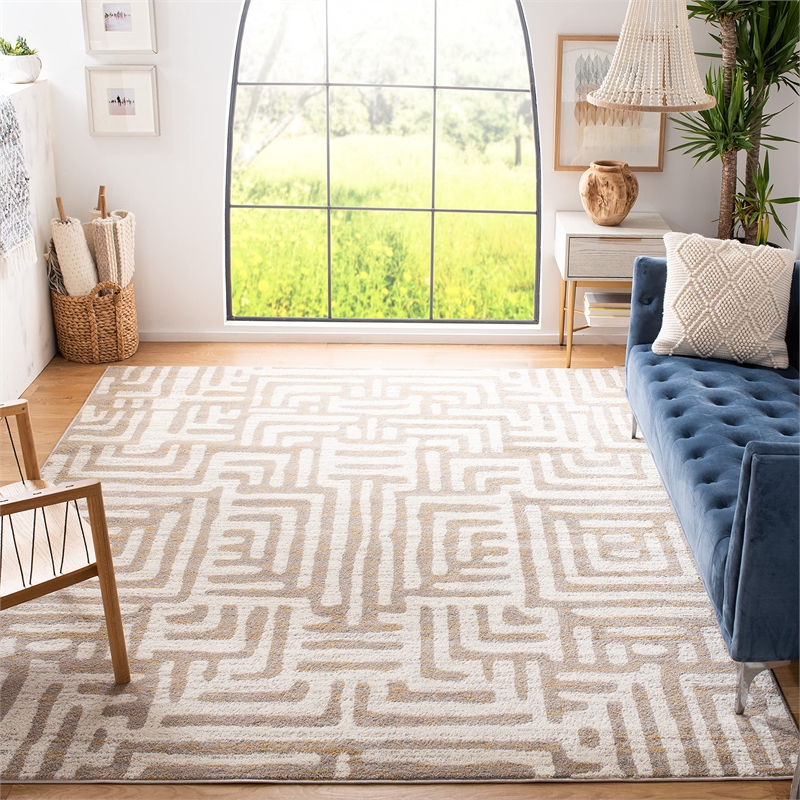 Safavieh Amsterdam 8' X 10' Rug in Ivory and Mauve
