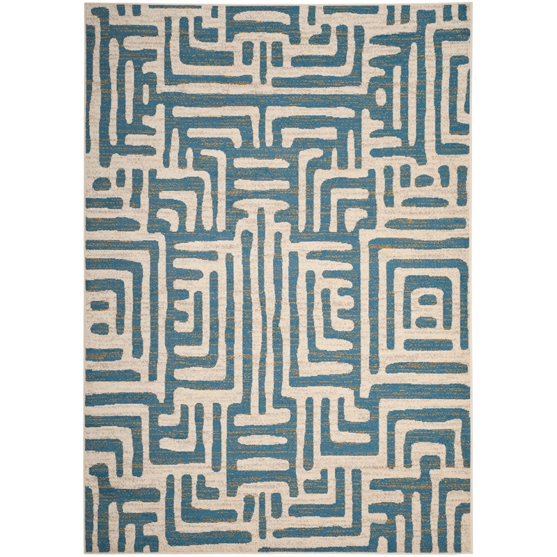 Safavieh Amsterdam 4' X 6' Rug in Ivory and Light Blue