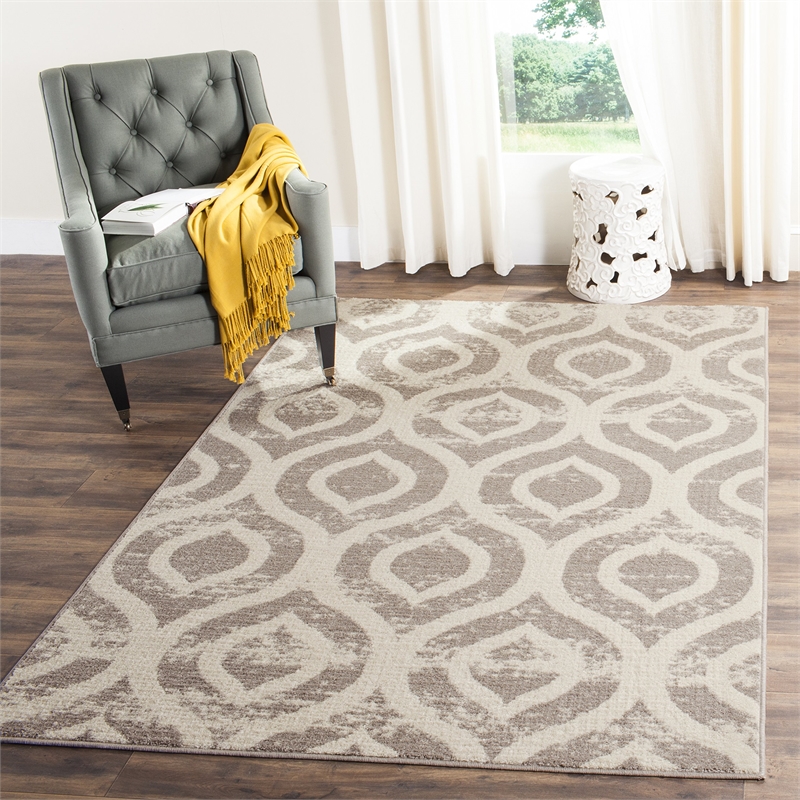 Safavieh Amsterdam 3' X 5' Rug in Ivory and Mauve