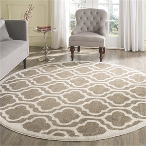Safavieh Amherst 7' X 7' Round Rug in Wheat and Beige