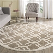 Safavieh Amherst 7' X 7' Round Rug in Wheat and Beige