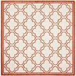 Safavieh Amherst 5' X 5' Round Rug in Ivory and Orange
