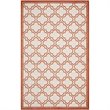 Safavieh Amherst 5' X 5' Round Rug in Ivory and Orange