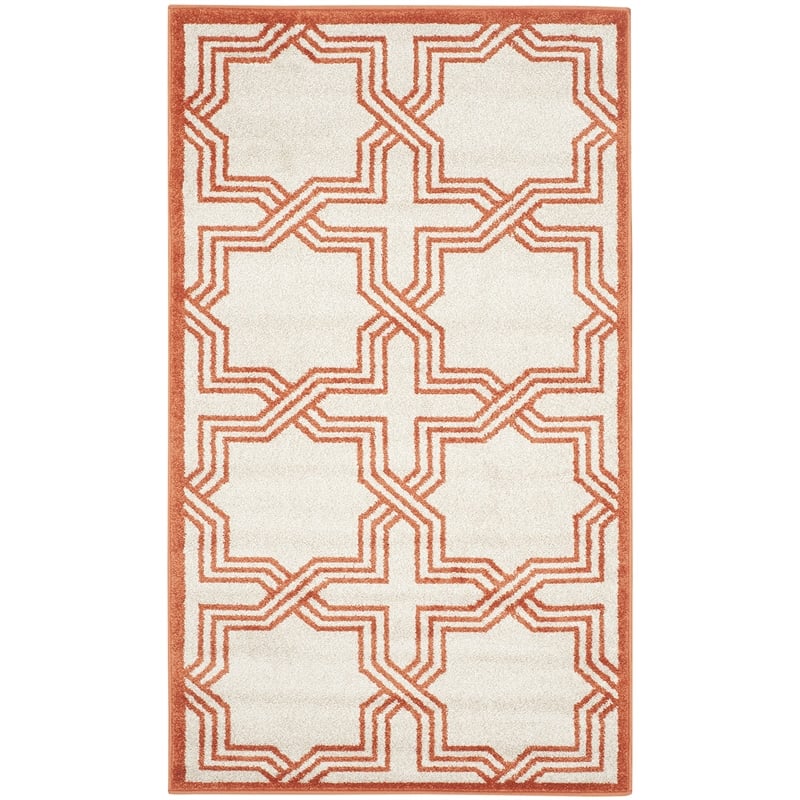 Safavieh Amherst 3' X 5' Rug in Ivory and Orange
