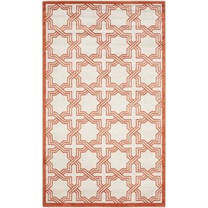 Safavieh Amherst 5' X 8' Rug in Ivory and Orange