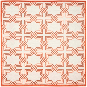 Safavieh Amherst 7' X 7' Square Rug in Ivory and Orange